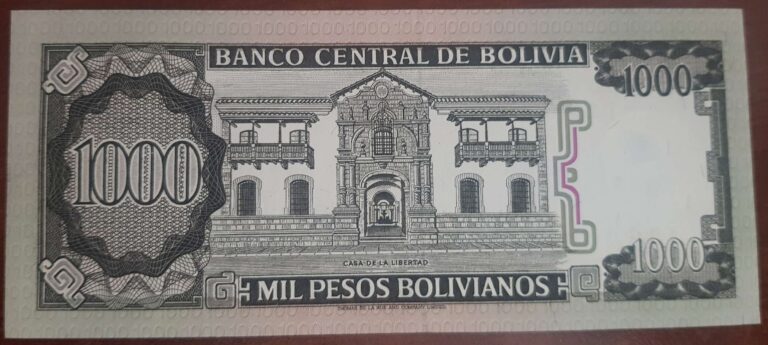 1000 Peso boliwijskie 1982 - obrazek 2