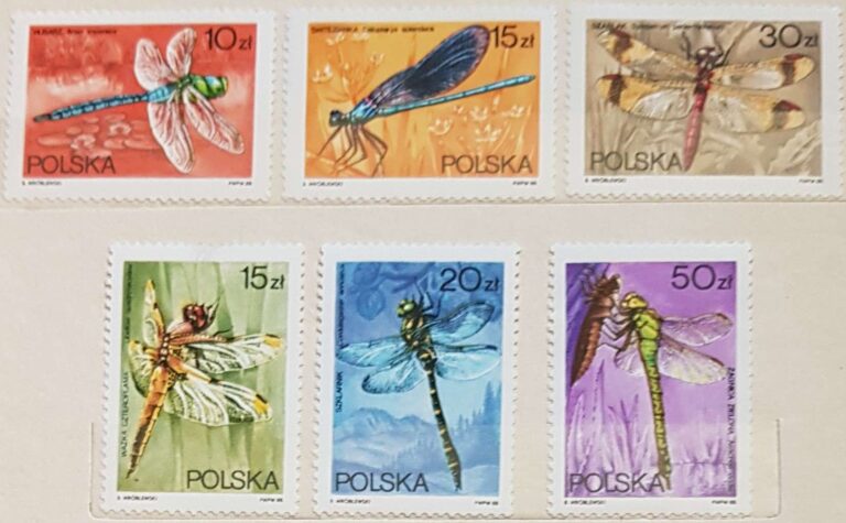 2986-2991 Ważki polskie