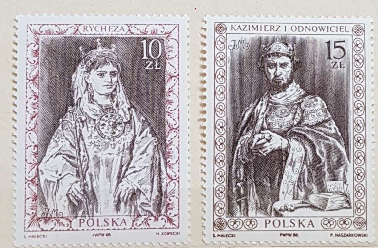 3030-3031  Poczet królów i książąt polskich (IlI) - Rycheza, Kazimierz I Odnowiciel.
