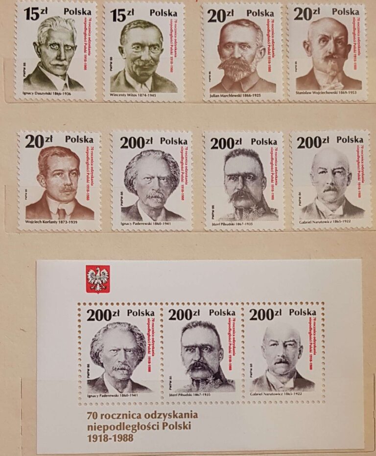 3021-3028 Blok93 70 rocznica odzyskania niepodległości Polski (IV)