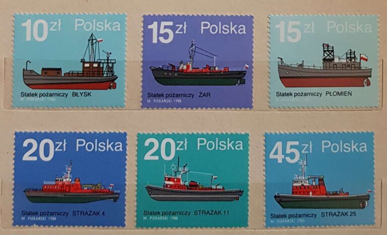 3036-3041  Statki pożarnicze
